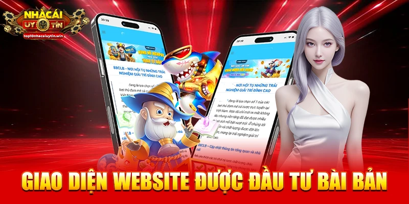 Giao diện website được đầu tư bài bản